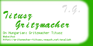 titusz gritzmacher business card